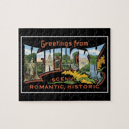 ケンタッキーの歴史的でロマンチックなヴィンテージからの挨拶 ジグソーパズル (横)