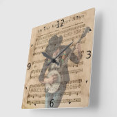 ケンタッキーの私の古い家 スクエア壁時計 (傾斜)