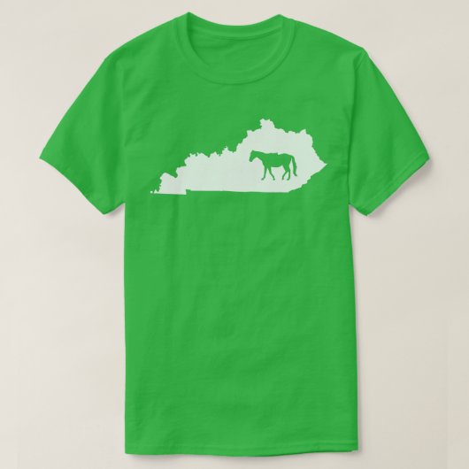 ケンタッキーの馬の地図ギフト女性の男性と子供 Tシャツ (デザイン正面)