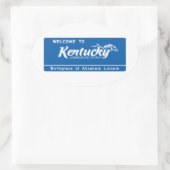 ケンタッキーへようこそ – USA Road Sign 楕円形シール (バッグ)