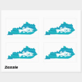 ケンタッキーウェーブ魚釣り 長方形シール (シート)