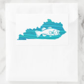 ケンタッキーウェーブ魚釣り 長方形シール (バッグ)