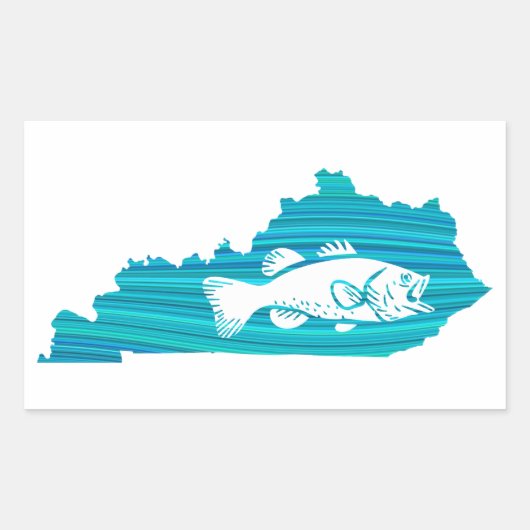 ケンタッキーウェーブ魚釣り 長方形シール (正面)