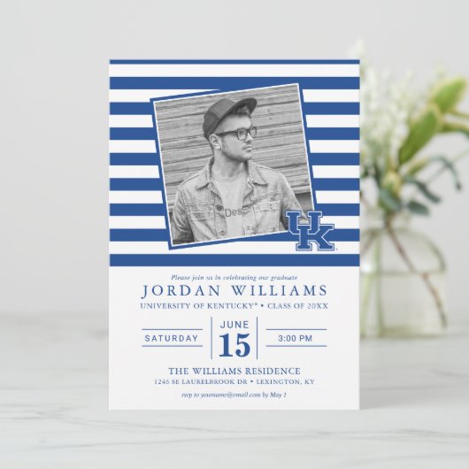 ケンタッキーストライプの卒業発表 案内状 (スタンド正面)