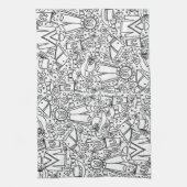 ケンタッキーダービーのパーティータオル キッチンタオル (縦)