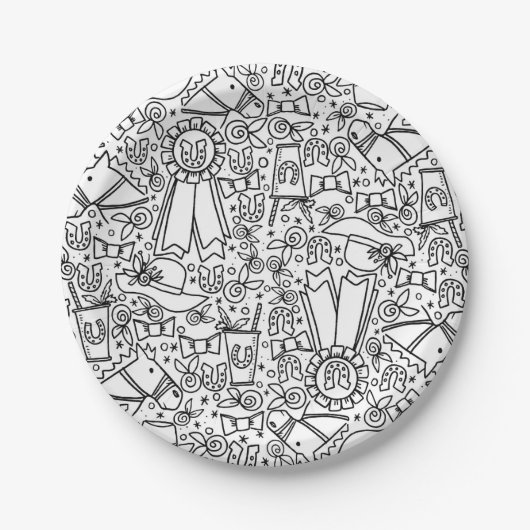 ケンタッキーダービーのプレート ペーパープレート (正面)