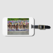 ケンタッキーダービーの写真が付いている荷物のラベル ラゲッジタグ (正面横)