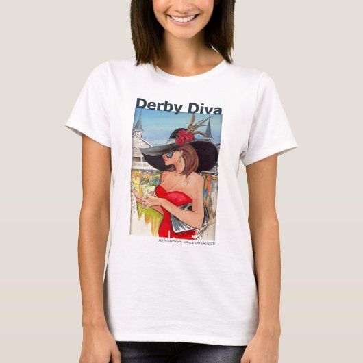 ケンタッキーダービーの花型女性歌手-ベビードールのTシャツ Tシャツ (正面)