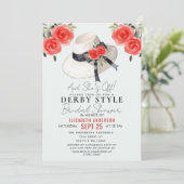 ケンタッキーダービースタイルビッグハットバラブライダルシャワー 招待状 (スタンド正面)