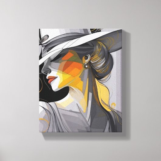 ケンタッキーダービーハットデザインキャンバスプリントウォールアート キャンバスプリント (正面)