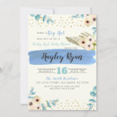 ケンタッキーダービービッグハットユーカリ少年ベイビーシャワー 招待状 (正面)