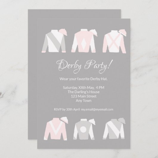 ケンタッキーダービービューパーティの招待状 招待状 (正面/裏面)