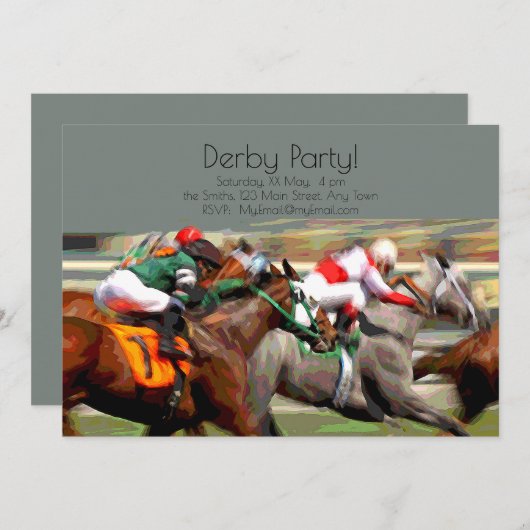 ケンタッキーダービービューパーティの招待状 招待状 (正面/裏面)