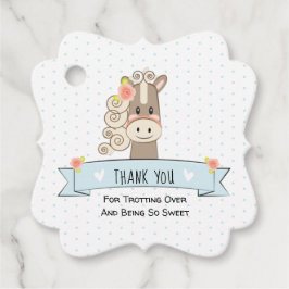 ケンタッキーダービーホースベイビーシャワーメッセージカードガール フェイバータグ