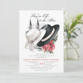 ケンタッキーダービー結婚のブライダルシャワーバラスパイア 招待状 (スタンド正面)