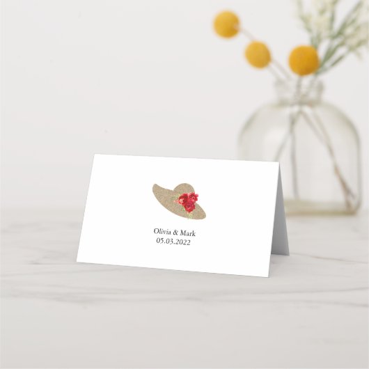 ケンタッキーダービー結婚ズテーブル座席表 プレイスカード (裏面)