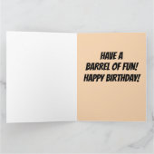 ケンタッキーバーボン誕生日グリーティングカード カード (内部)