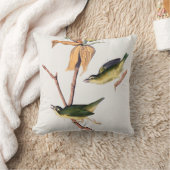 ケンタッキーフライを引くウォーブラーバードイラストレーション クッション (ブランケット)