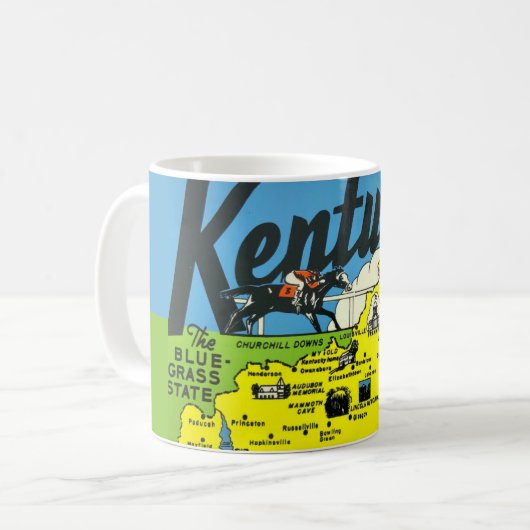 ケンタッキーブルーグラスステートマグ コーヒーマグカップ (正面左)