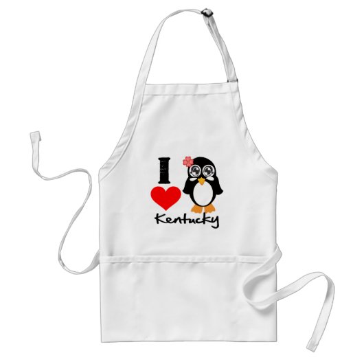 ケンタッキーペンギン – I Love Kentucky スタンダードエプロン (正面)