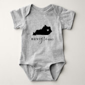 ケンタッキーホームグロウン州ティー ベビーボディスーツ (正面)