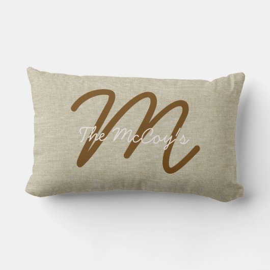 ケンタッキーホームスイートホームバーラップルック名前をカスタムする ランバークッション (裏面)