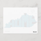 ケンタッキーホーム州ブルーワードアート ポストカード (裏面)