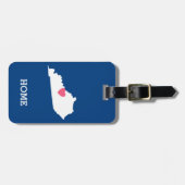 ケンタッキーマップホーム州ラヴカスタムハート ラゲッジタグ (正面横)