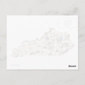 ケンタッキーヴィンテージ写真マップアンティーク州グラフ ポストカード (裏面)