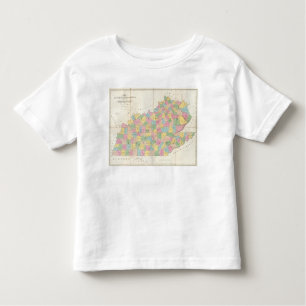 ケンタッキー及びテネシー州の地図 トドラーTシャツ