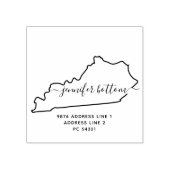 ケンタッキー地図ファミリー差出人住所 ラバースタンプ (インプリント)