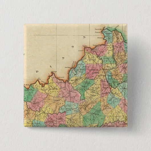 ケンタッキー地図 缶バッジ (正面)