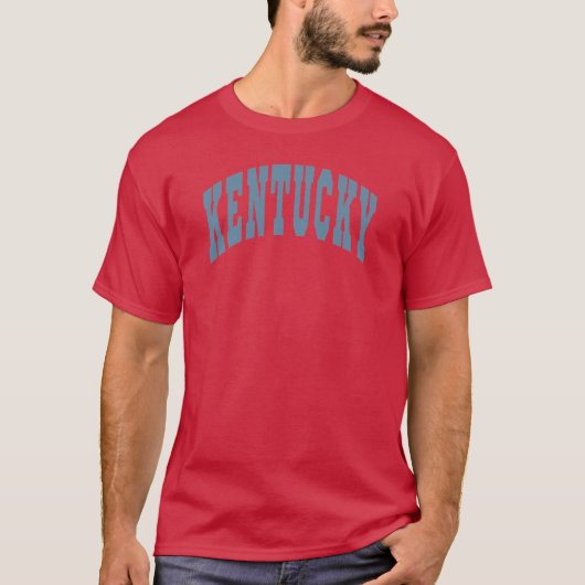 ケンタッキー大のヴァーシティレタリング デザイン Tシャツ (正面)