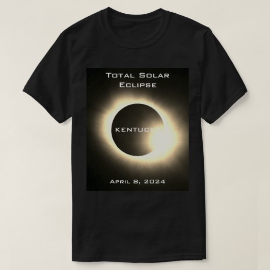 ケンタッキー太陽の皆既食2024年4月8日 Tシャツ (デザイン正面)