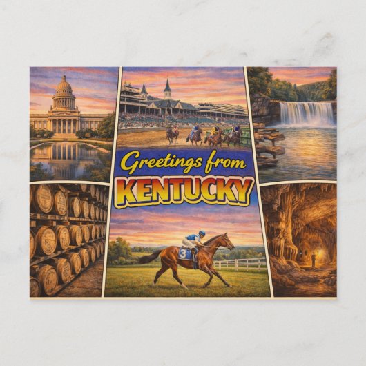 ケンタッキー州からのご挨拶 ポストカード (正面)