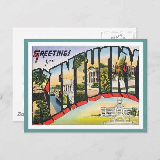 ケンタッキー州からのご挨拶 ポストカード (正面/裏面)