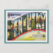 ケンタッキー州からのご挨拶 ポストカード (正面)