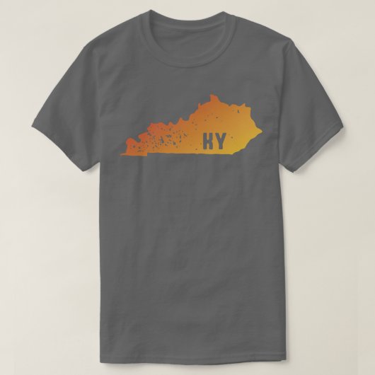 ケンタッキー州のプライドの米国切手の地図cu tシャツ (デザイン正面)
