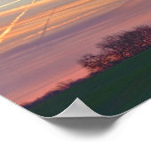 ケンタッキー州の古い納屋の日の出 ポスター (角)