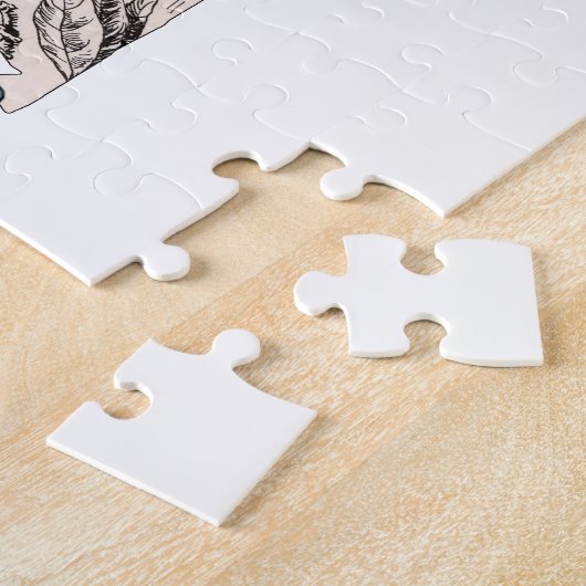 ケンタッキー州の字型ケンタッキー州ヴィンテージ写真マップ ジグソーパズル (側面)