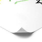 ケンタッキー州の形 カーディナル 鳥 ゴールデンロッド ポスター (角)