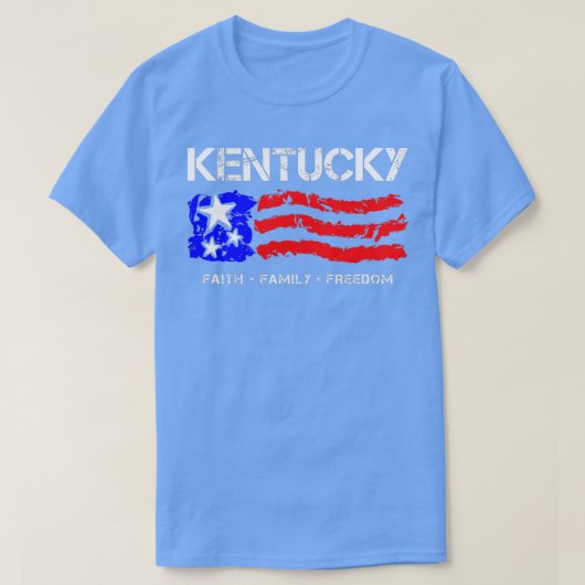 ケンタッキー州の愛国心 Tシャツ (デザイン正面)