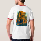 ケンタッキー州の美しい芸術的なTシャツデザイン Tシャツ (裏面フル)