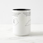 ケンタッキー州の脳がん啓発 マグカップ (中央)
