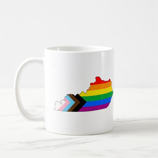 ケンタッキー州の誇りLGBTQ進歩の誇り コーヒーマグカップ (左)