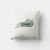 ケンタッキー州アウトライン水絵画色 クッション (正面)