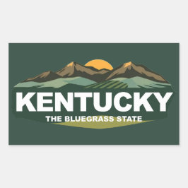 ケンタッキー州アメリカ合衆国 長方形シール