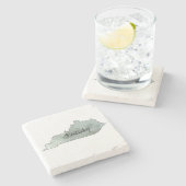 ケンタッキー州イラストレーション ストーンコースター (横)