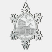 ケンタッキー州クォーター スノーフレークピューターオーナメント (右)