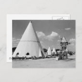 ケンタッキー州ケーブシティWigwam Village: 1940 ポストカード (正面/裏面)